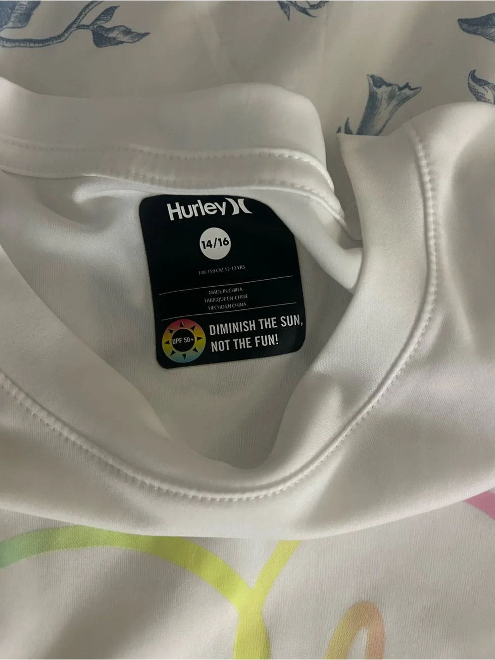 girls hurley swim shirt